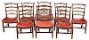 Set Eight Chippendale Style Ribbon Back Chairs