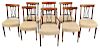 Set Eight Hepplewhite Style Inlaid Dining Chairs