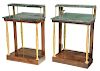 Fine Pair Regency Style Marble Top Consoles