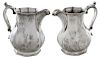 Pair of New York Coin Silver Pitchers