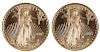 Two 1/10 Ounce Gold Eagle $10 Coins