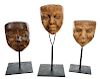 Three Composition Mask Molds with Stands