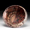 Zuni Hawikuh Glaze Polychrome Pottery Bowl 
