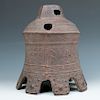 A CAST IRON TEMPLE BELL, QING
