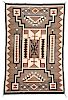 Navajo Crystal Storm Pattern Weaving / Rug From Asa Glascock Trading Post, Gallup, New Mexico 