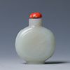 CELADON JADE FACETED SNUFF BOTTLE,18/19TH CENTURY