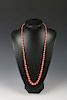 CORAL GRADUATED BEAD NECKLACE
