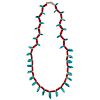 Henry Chee Dodge's (Navajo, 1857-1947) Turquois and Coral Necklace from Asa Glascock Trading Post, Gallup, New Mexico 