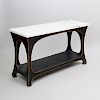 Black Painted and Parcel-Gilt Console, Designed by Todd Gribben