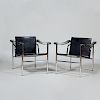 Corbusier Chrome and Leather 'LC1', for Cassina