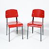 Pair of Vitra Prouvé Style Side Chairs