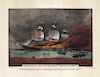 Burning of the Clipper Ship "Golden Light." - Original Small Folio Currier & Ives lithograph