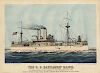 The U. S. Battleship Maine - Original Small Folio Currier & Ives lithograph