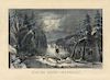Skating Scene - Moonlight - Original Small Folio Currier & Ives lithograph