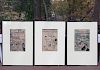 THREE PIECES OF OID JAPANESE WOODBLOCK PRINT 