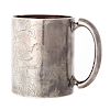 Japanesque sterling silver mug