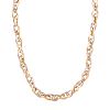A Ladies Two Toned Open Link Necklace in 18K