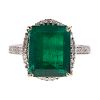 A Rare 7.46ct Colombian Emerald & Diamond Ring