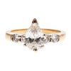 A Ladies Pear Shape Diamond Engagement Ring in 14K