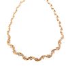 A Ladies Two Toned Link Necklace in 14K