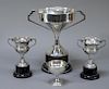 4PC Sterling Silver Art Deco Trophy Award Group