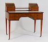19C English Satinwood Leather Top Lady's Desk