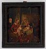 17C Continental Mary & Christ Icon Panel Painting