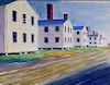Molly Nye Tobey Country WC Painting of Homes