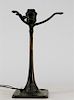 Tiffany Studios Art Nouveau Bronze Table Lamp Base
