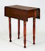 New England Diminutive Red Wash Drop Leaf Table