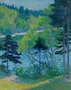Margaret F Tyng O/C Impressionist Forest Landscape