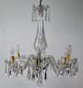 Waterford Crystal Glass 6 Arm Chandelier