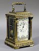 FINE 19C. French Aiguilles Repeater Carriage Clock