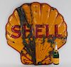 Shell Pecten Embossed Porcelain Neon Skin Sign