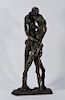 MCM Expressionist Wrought Iron Sculpture of Lovers