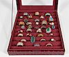 35PC Vintage Sterling Silver Fashion Jewelry Rings