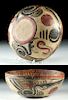 Lovely Maya Copador Polychrome Pottery Bowl