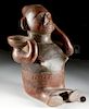 Superb Colima Pottery Seated Female Figure