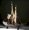 Rare 19th C. Fiji Wood Boat