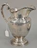 Sterling silver pitcher. ht. 10 1/4 in., 21.5 t oz.