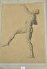 19th Century Anatomical Study of Nude Male on Plinth, signed illegibly lower right 1843. 23 3/4" x 17 1/4" 
Provenance: Estate of Ke...