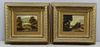 Two 19th C. Oil on Board Landscapes.