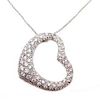 Tiffany & Co Peretti Platinum Diamond Open Heart Pendant 