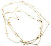 Cartier 18k Yellow Gold Love Screws Station 48" Long Chain Necklace