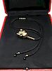 Cartier Panthere 18k Gold Emerald Lacquer Cord Necklace