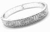 BVLGARI Parentesi 18k White Gold Pave Diamond Bangle Bracelet