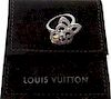 Louis Vuitton 18k White Gold Diamond Flower Ring 