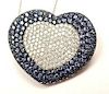 Pasquale Bruni LIBERTY 18k White Gold Diamond Sapphire Heart Necklace