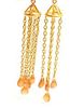 Yossi Harari 24k Yellow Gold Citrine Gemstone Drop Earrings