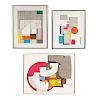Three framed contemporary Japanese prints